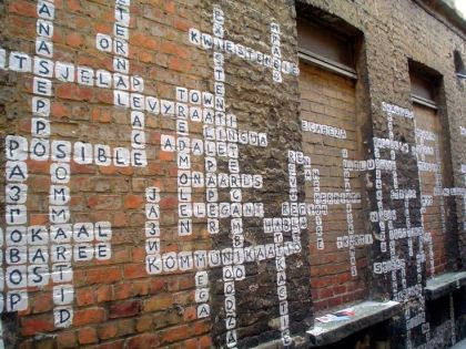 crossword street art